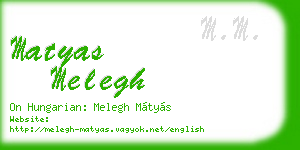 matyas melegh business card
