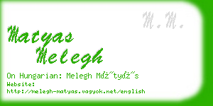 matyas melegh business card